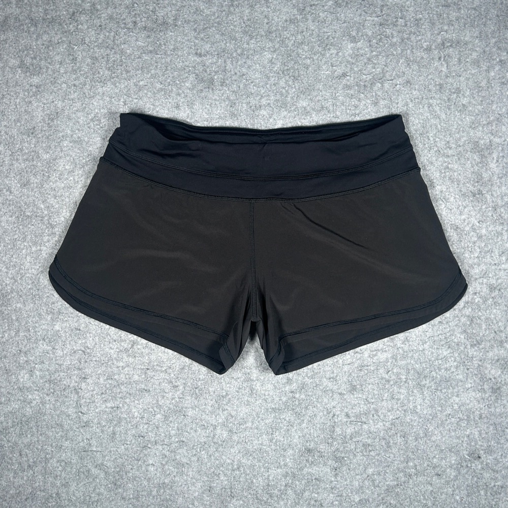 Lululemon Shorts Womens 8 Black Speed Up Low-Rise Athletic Running Workout Gym